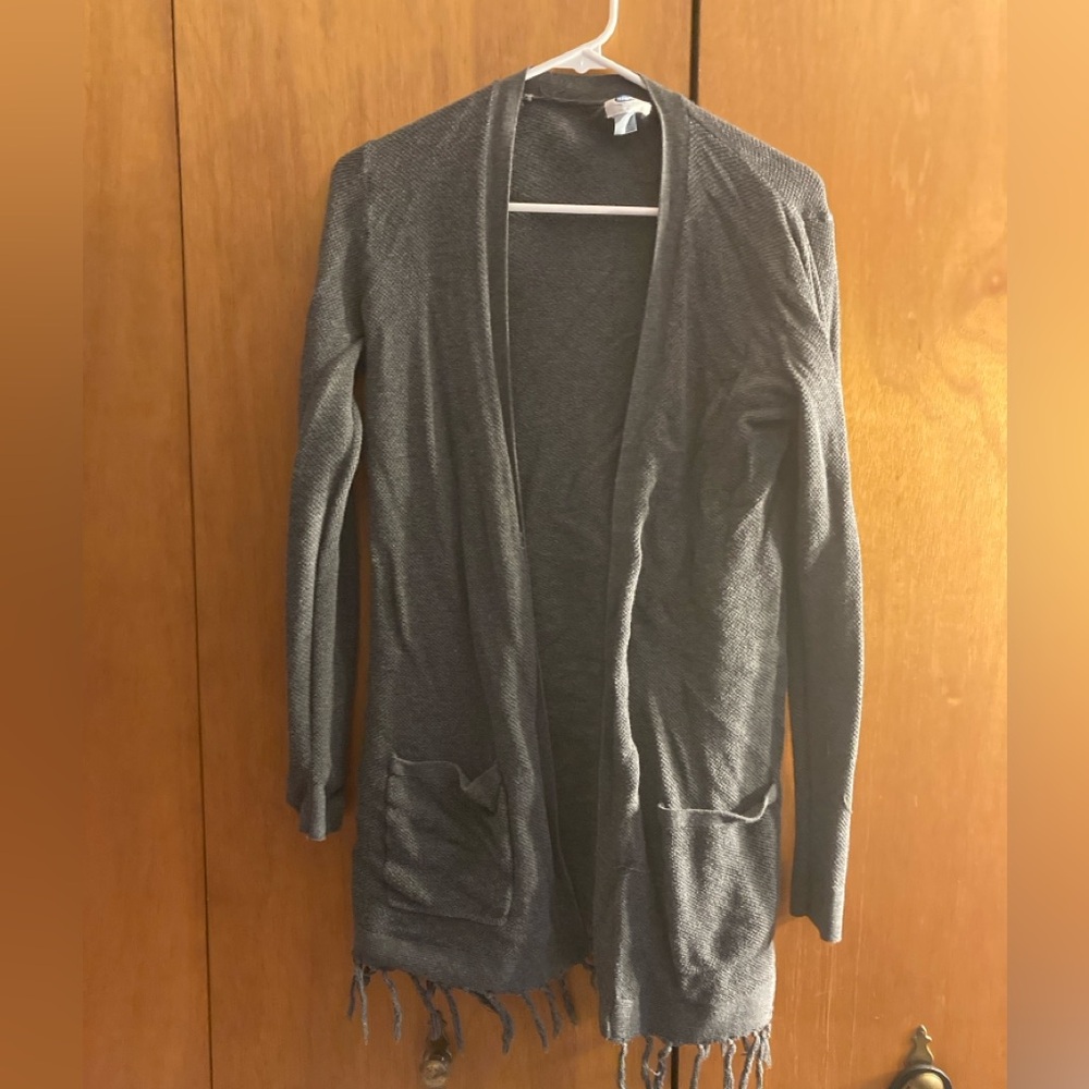 Old Navy Gray Open-Front Cardigan Sweater